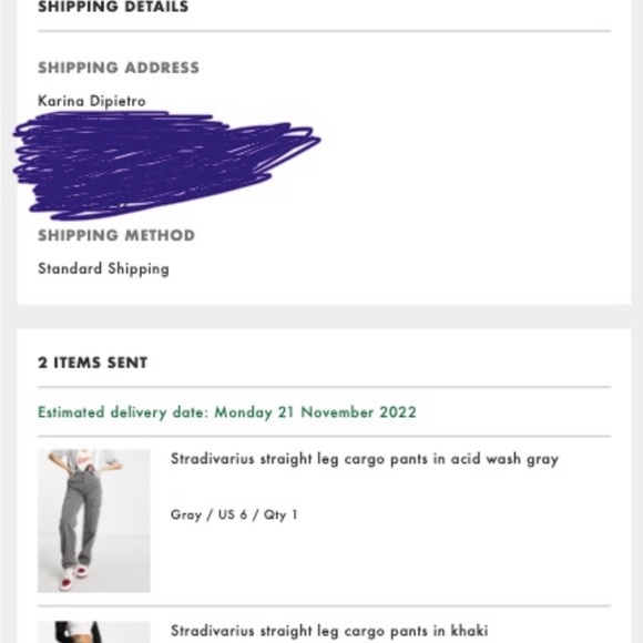 Stradivarius straight leg cargo pants in charcoal grey/gray - Picture 3 of 4